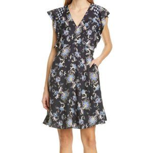 Rebecca Taylor Ruffle Paisley Dress